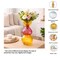 Vase | 14" Long Gleaming Bubble Glass Vase | Stylish Decorative Accent for Modern Home, Office & Contemporary Spaces